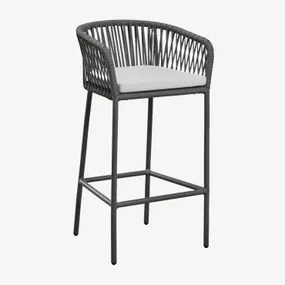 Verpakking Van 4 Arhiza Hoge Krukken Grijs – Grafiet & ↑75 Cm - Sklum