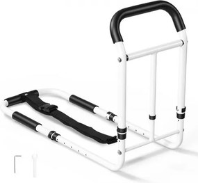 VEVOR bedhekje voor senioren, opklikbaar sta-hulpmiddel, draagvermogen 90,7 kg, bedhekje voor diverse bedmaten, koolstofstaal, in hoogte verstelbaar, met antislip handgreep en veiligheidsriem.