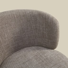Walnoot Eetkamerstoel Met Ronde Rug Beige