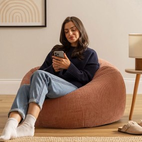 Cloudy Corduroy Zitzak - Roze