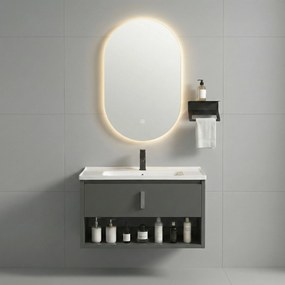 Badkamermeubelset met wastafel Toledo 60cm Grey