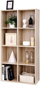 Nancy's Boekenkast Met 8 vakken - Planken Van Hout - Vrijstaande Kast – Opberger Voor Kantoor Of Thuis – Houten Kast