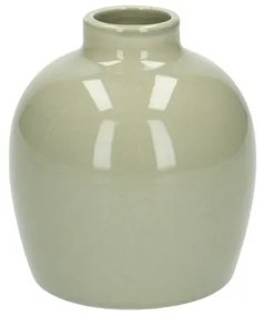 Vaasje, porselein, lichtgroen, 10 x 11 cm