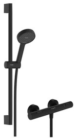 hansgrohe Activera Select S 95 renovatieset - 2jet - EcoSmart met Ecostat Fine - glijstang 65cm - mat zwart 28876670