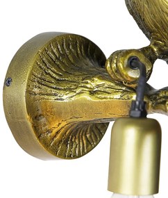 Vintage wandlamp messing - Animal Toekan