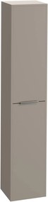 Saqu Lima hoge kast met rvs greep 35x32x180cm mat greige