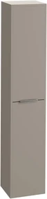 Saqu Lima hoge kast met rvs greep 35x32x180cm mat greige