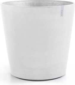ecopots bloempot Amsterdam Wheels 60- Rond - Pure White - Diameter 60 x H56 cm