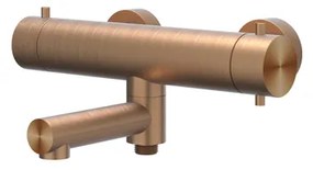 IVY Concord Badthermostaatkraan opbouw - draaibare baduitloop - omstel - RVS316 - geborsteld mat koper PVD 6301013