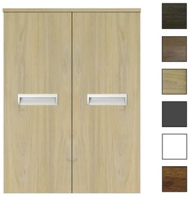 Sanicare kolomkast met inliggende greep 67x90x32cm grey-wood