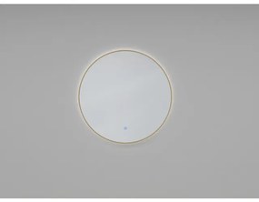 Wiesbaden Novi ronde spiegel met LED, dimbaar 60 cm geborsteld messing 38.3706