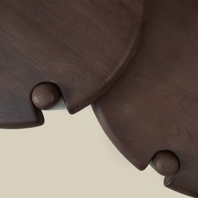 Houten Design Salontafel Rond 65 Cm - 65 X 65cm.