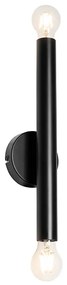 Art Deco wandlamp zwart 2-lichts - Tubi