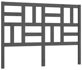 vidaXL Hoofdbord 126x4x104 cm massief grenenhout grijs