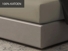 Hoeslaken Home - 100% natuurlijk katoen - 180x200 - groenbeige