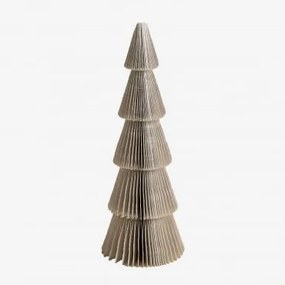 Papieren Kerstboom Jesper Beige – Linnen & ↑22.5 Cm - Sklum