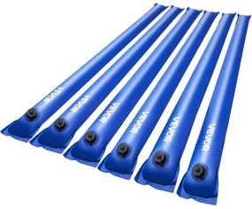 VEVOR Zwembadgewichtzak, 6 verpakkingen van 121 cm, 0,4 mm dikke PVC-zakken met gewichten met lekvrije schroefdop, waterzakken voor het vastzetten van zwembadafdekkingen in de winter, blauw