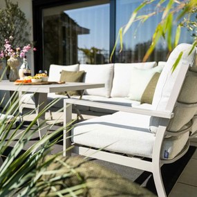 Garden Impressions Senja lounge dining set 4-delig rechts - valley sand
