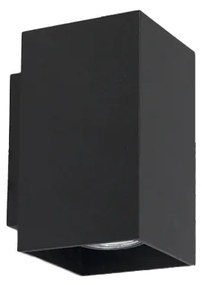 Moderne wandlamp zwart vierkant 2-lichts - Sandy