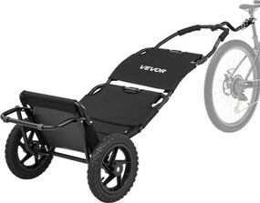 VEVOR Opvouwbare fietsaanhanger, bagageaanhanger, 3-in-1 transportkar, draagvermogen 27 kg, koolstofstaal, 600D Oxford-stof, multifunctioneel voor backpacken, handkar, voor wielen van 22-28 inch, outdoor transporter