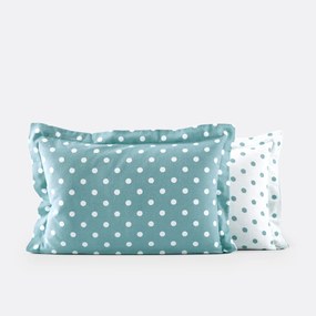 Kussensloop in flanel met stippenprint, Clarisse