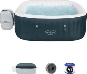 Bestway Lay-Z-Spa Ibiza AirJet - 4-6 persoons - EnergySense - Vierkant Bubbelen zonder schuldgevoel: 40% energiezuiniger!