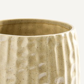 Plantenbak, glanzend keramiek, hoogte 18 cm, ZIRA