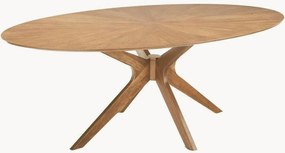 Ovale houten eettafel Tallinn, 190 x 110 cm