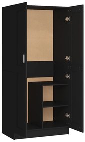 vidaXL Kledingkast 82,5x51,5x180 cm spaanplaat zwart