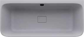 Polysan Skylla halfvrijstaand bad grijs mat mineraalmarmer 170x75cm
