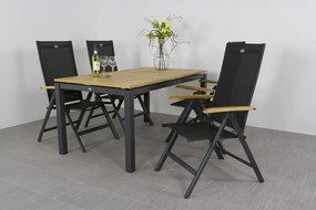 Hartman Napoli/Sonata verstelbare tuinset 160x90 cm. - Aluminium/Teak