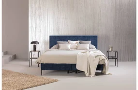 Goossens Boxspring Ease One Incl. Matras, Vlak 140 x 200 cm (=2x 70 x 200 cm) met hoofdbord + 2x matras shapes 1