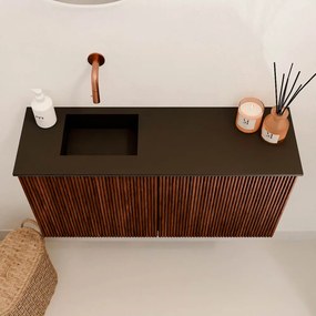 Mondiaz Joya 80cm toiletmeubel ruby met wastafel faye links zonder kraangat urban
