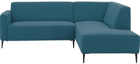 Goossens  Key West blauw, stof, 2-zits, modern design met ligelement rechts