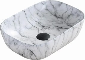 Mexen Rita opbouw waskom 45 x 32 cm, witte steen - 21084591