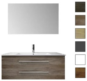 Sanicare Q15 badkamermeubel 2 laden 120 cm grey-wood met keramische wastafel