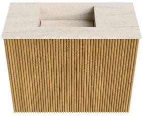 Mondiaz Joya DLux 50cm toiletmeubel oak met wastafel faye links 1 kraangat meli