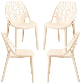 Pak 4 Polypropyleen Hissar Stoelen