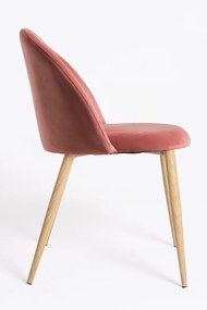 Set 4 fluwelen Vint Stoelen