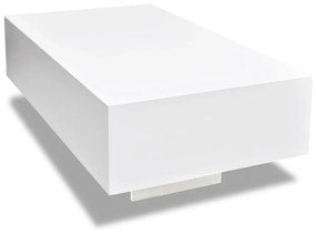 vidaXL Salontafel 85 cm hoogglans wit