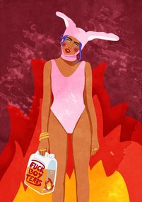 Ilustratie Girl On Fire, Raissa Oltmanns
