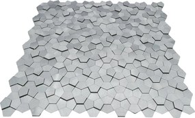 Zelfklevende Mozaïektegels Metaal | Pentagon 3D Zilver | 28,2×28,2 cm | Keuken, Bad &amp; WC