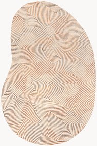 Wasbaar jacquard in- & outdoor vloerkleed Coral in organische vorm