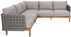 The Outsider Hoek Loungeset - Kolbe - Lichtgrijs - Acacia/Rope - The Outsider