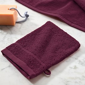 Set van 4 washandjes in bouclette badstof, Zavara