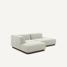 Hoekbank links in stonewashed fluweel, JACOPO