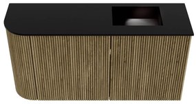 Mondiaz Joya 80cm toiletmeubel ronding links dusk met wastafel faye rechts 1 kraangat urban