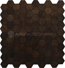 Decoratief Houten Wandpaneel | Snowdrop   Rose Black | 60×60 cm | Amerikaans Notenhout