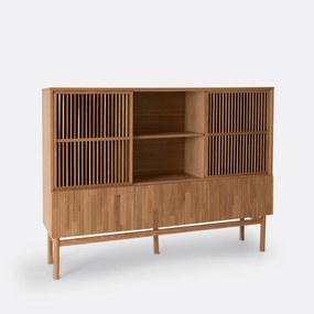 Servieskast-boekenkast van eikenhout en fineer, Bilbao