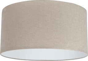 Landelijke hanglamp wit met lichtbruine kap 50cm - Combi